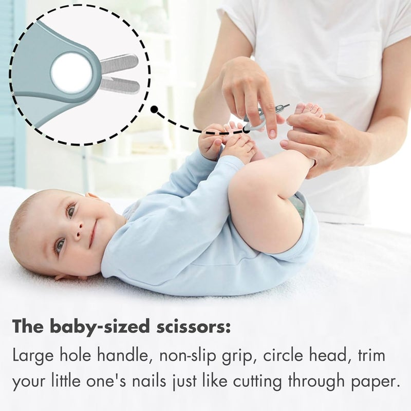 YIVEKO Baby Nail Kit, 4-in-1 Baby Nail Care Set with Cute Case, Baby Nail Clipper, Scissor, Nail File & Tweezer - Image 3